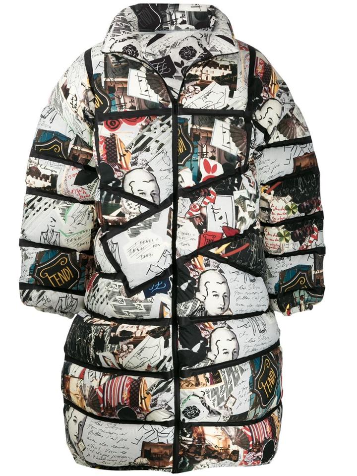 Fendi Reversible Oversized Down Coat - White