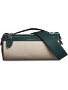 Burberry The Cotton Linen And Leather Barrel Bag - Nude & Neutrals