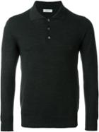 Fashion Clinic Longsleeved Polo Shirt, Men's, Size: 54, Grey, Wool