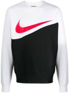 Nike Two-tone Swoosh Logo Sweatshirt - Black