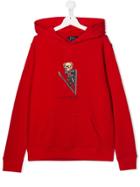 Ralph Lauren Kids Teen Skiing Polo Bear Hoodie - Red