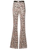 Elisabetta Franchi Printed Flared Trousers - Neutrals