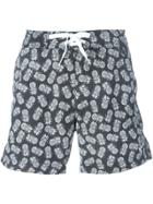 Woolrich Pineapple Print Swim Shorts - Blue