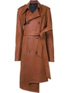 Y / Project Leather Coat, Women's, Size: Small, Brown, Acetate/lamb Skin
