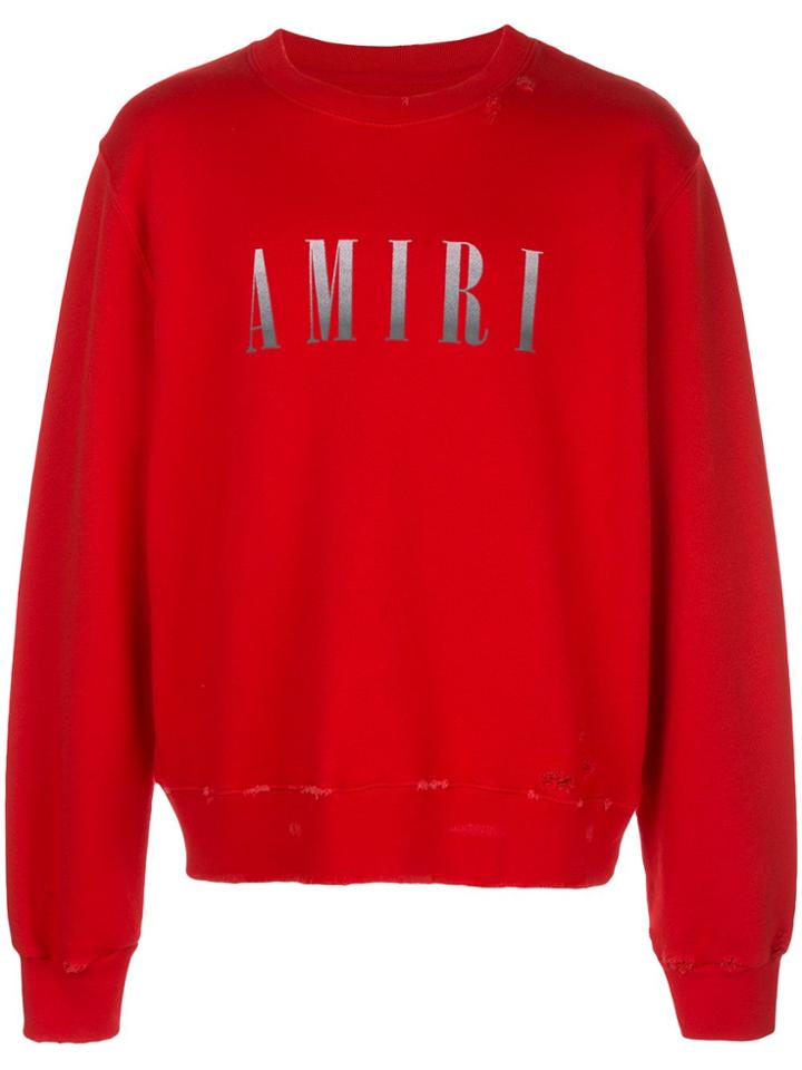 Amiri Contrast Logo Sweatshirt - Red