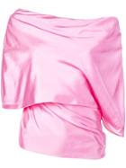 Rosie Assoulin Slash Neck Folded Blouse - Pink