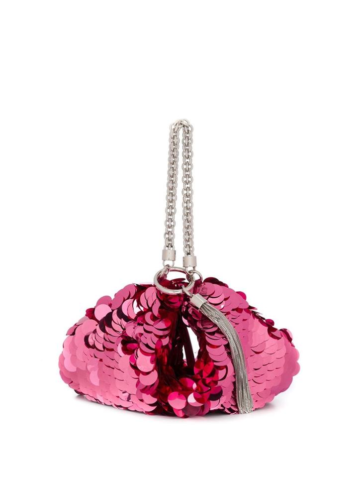 Jimmy Choo Callie Sequin Clutch - Pink