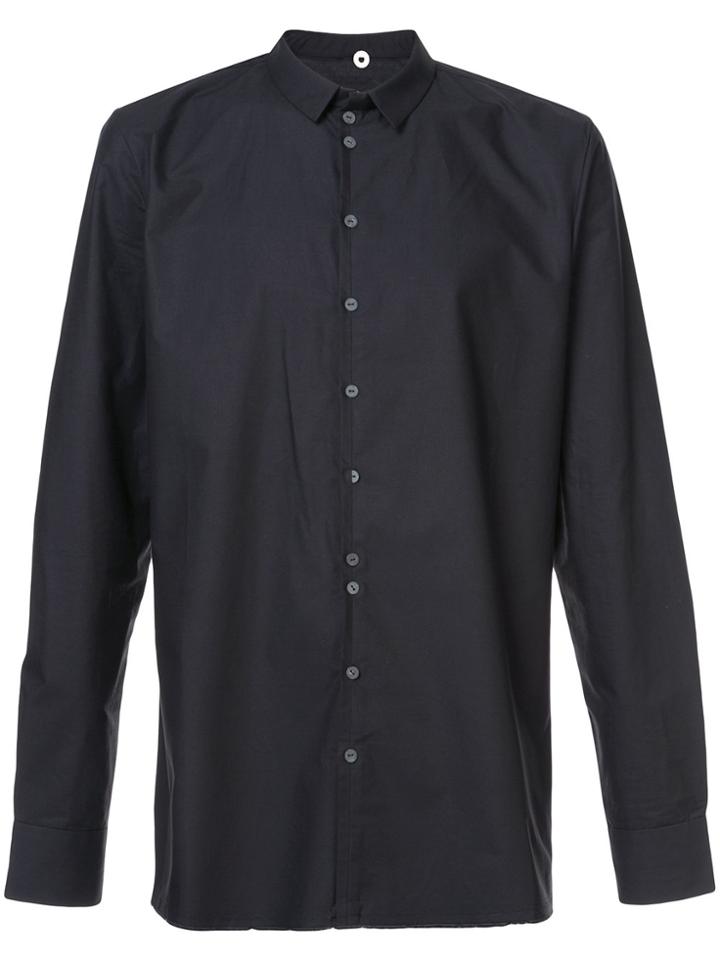 Label Under Construction Buttoned Slim-fit Shirt - Black