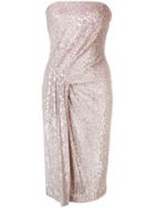 Black Halo Domino Sequin-embellished Dress - Pink