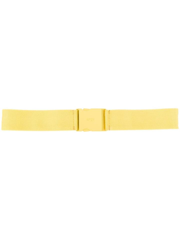 Nº21 Logo-engraved Buckle Belt - Yellow