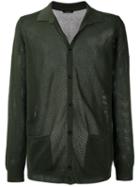 Roberto Collina Perforated Detail Cardigan, Men's, Size: 54, Green, Cotton