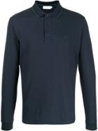 Calvin Klein Long Sleeve Polo Shirt - Blue