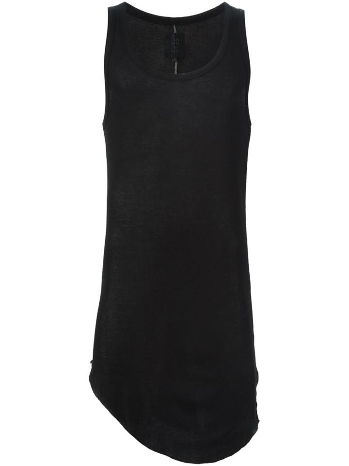 Thom Krom Asymmetric Hem Tank Top, Men's, Size: Xl, Black, Cotton