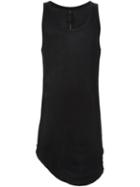 Thom Krom Asymmetric Hem Tank Top, Men's, Size: Xl, Black, Cotton