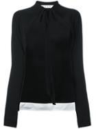 Marni Tie Neckline Cardigan, Women's, Size: 40, Black, Viscose/acetate