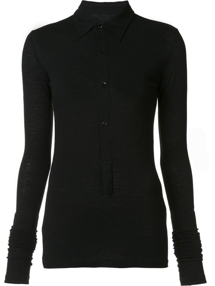 Yohji Yamamoto Knitted Polo Shirt - Black