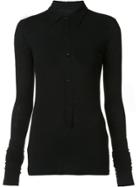 Yohji Yamamoto Knitted Polo Shirt - Black