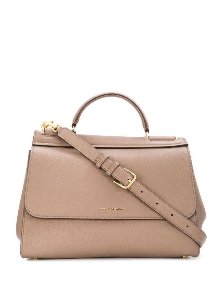Dolce & Gabbana Logo Plaque Tote Bag - Neutrals