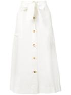 Le Kasha Bow-tie Detail Skirt - White