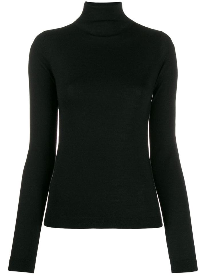Vince Fitted Turtleneck Jumper - Black