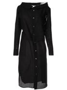 Facetasm Layered Button Dress - Black