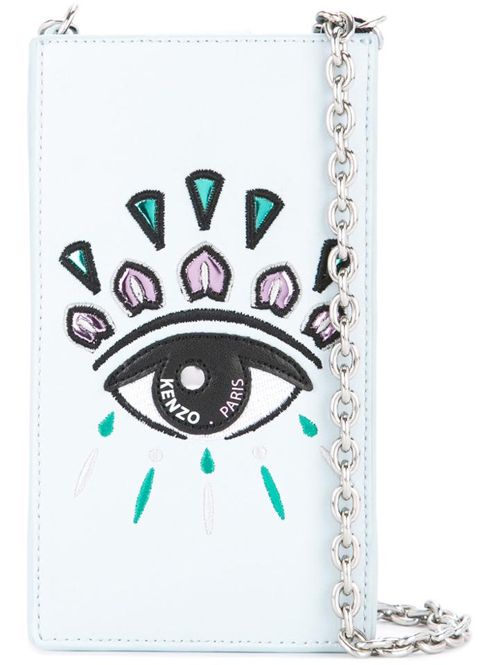 Kenzo Embroidered Cross Body Bag - Blue