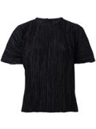 Haider Ackermann Short Sleeve Pleated Top - Black