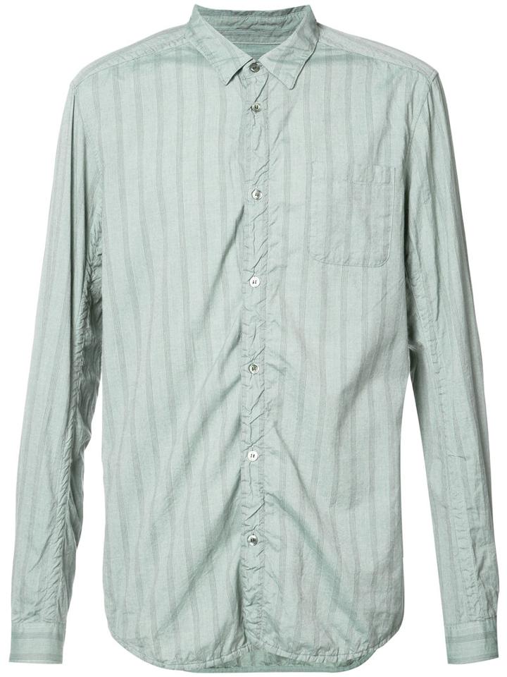 Undercover Tonal Stripe Shirt, Men's, Size: 4, Grey, Cotton/wool