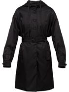 Prada Hooded Trench Coat - Black