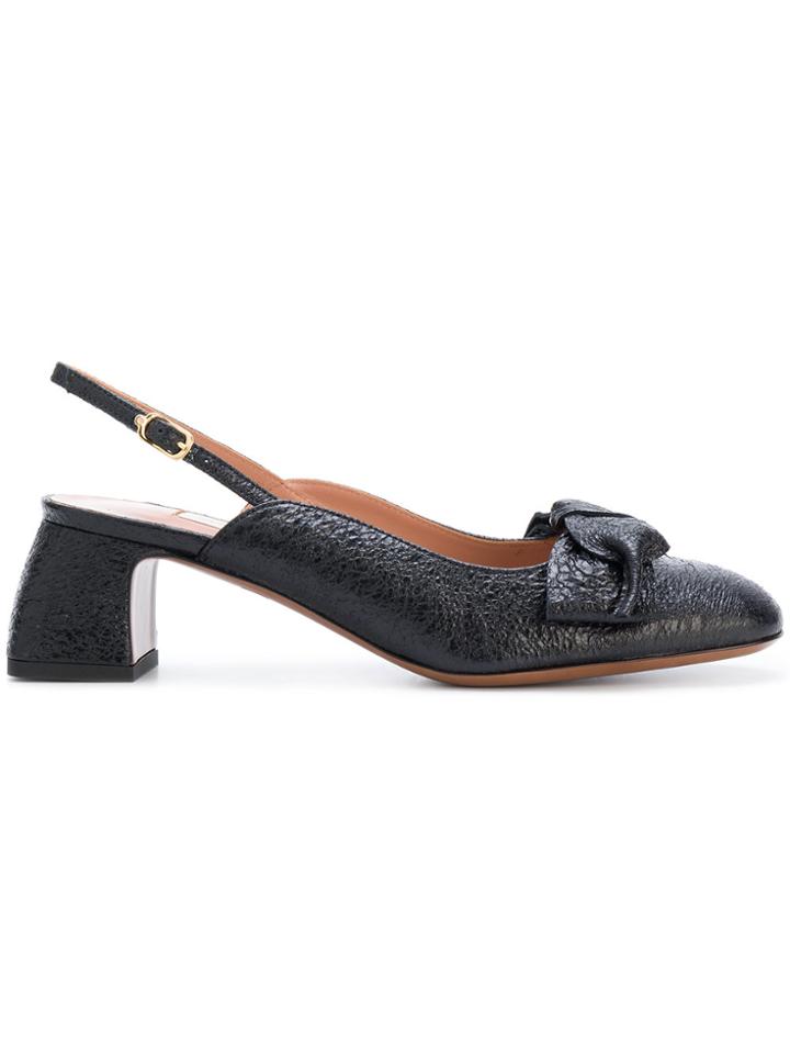L'autre Chose Slingback Bow Pumps - Black
