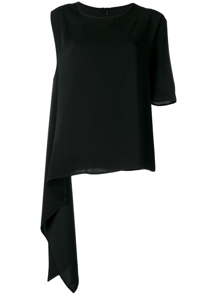 Mm6 Maison Margiela Asymmetric Blouse - Black