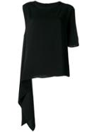 Mm6 Maison Margiela Asymmetric Blouse - Black