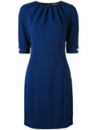 Rossella Jardini - Gathered Fitted Dress - Women - Polyester/triacetate - 46, Blue, Polyester/triacetate