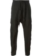 Ziggy Chen Drop-crotch Trousers, Men's, Size: 48, Black, Linen/flax/viscose/cotton