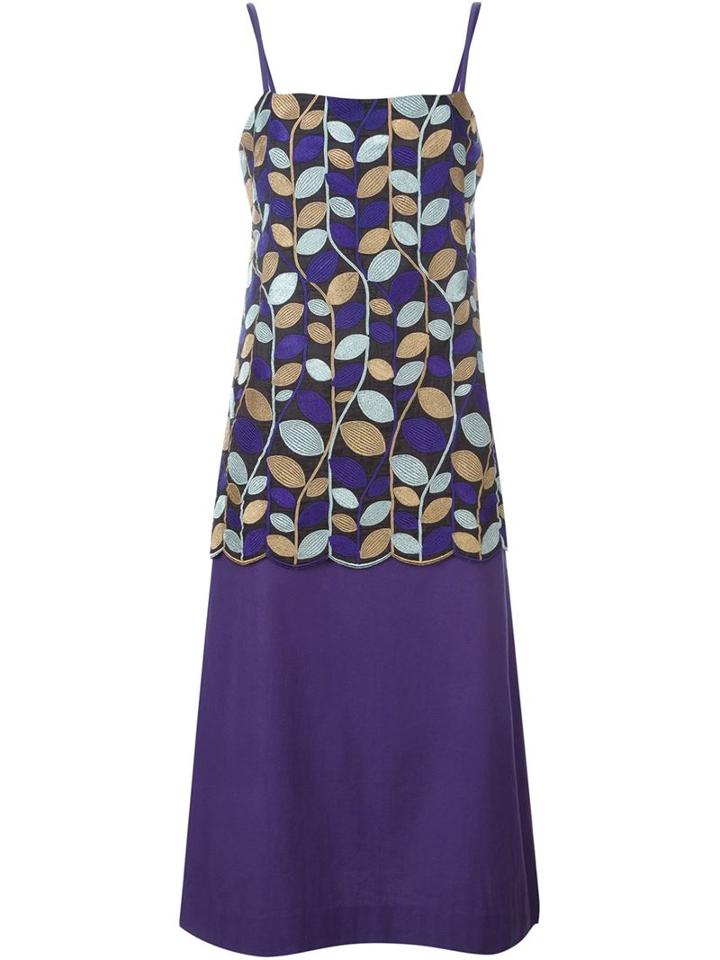Comme Des Garçons Vintage Embroidered Foliage Dress