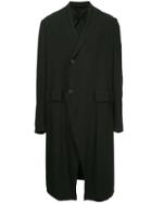 Julius Off Centre Fastening Coat - Black