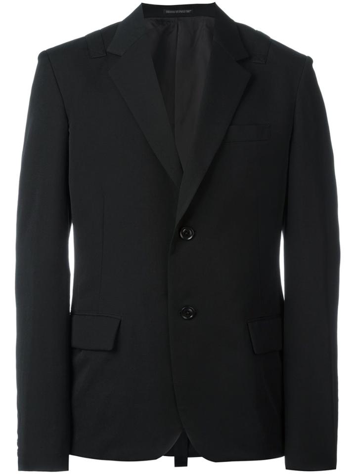 Yohji Yamamoto Back Strap Detail Blazer - Black