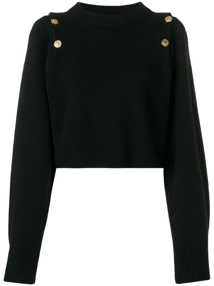 Sonia Rykiel Embossed Button Jumper - Black