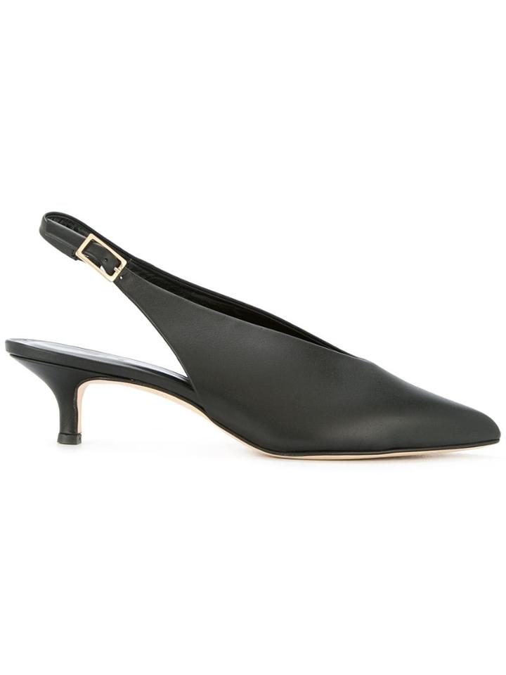 Tibi Lia Slingback Heels - Black
