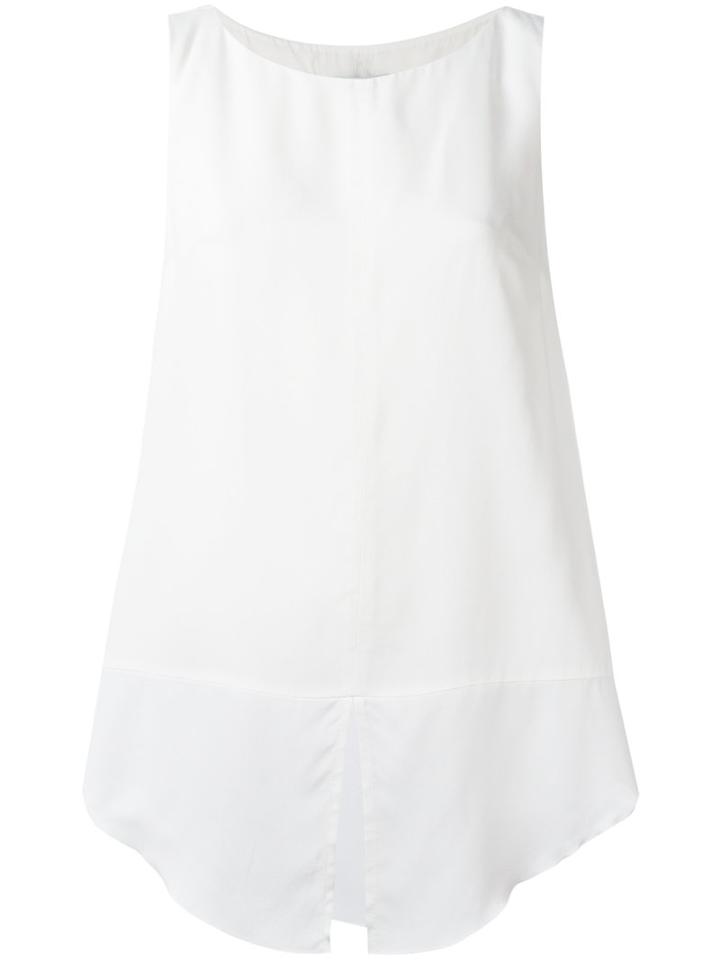 Dondup - Hisa Top - Women - Silk/elastodiene/cupro/viscose - 40, Women's, White, Silk/elastodiene/cupro/viscose