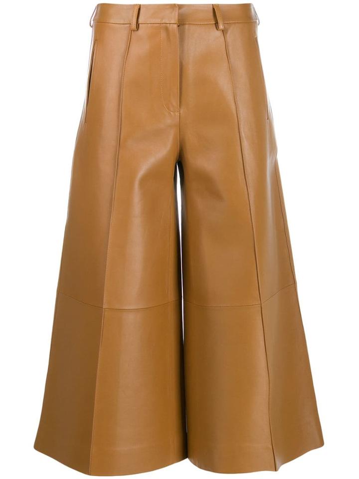 Rokh Cropped Palazzo Trousers - Neutrals