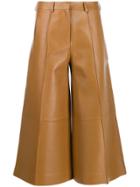 Rokh Cropped Palazzo Trousers - Neutrals