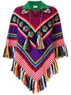 Gucci Tasseled Chunky Knit Poncho - Multicolour