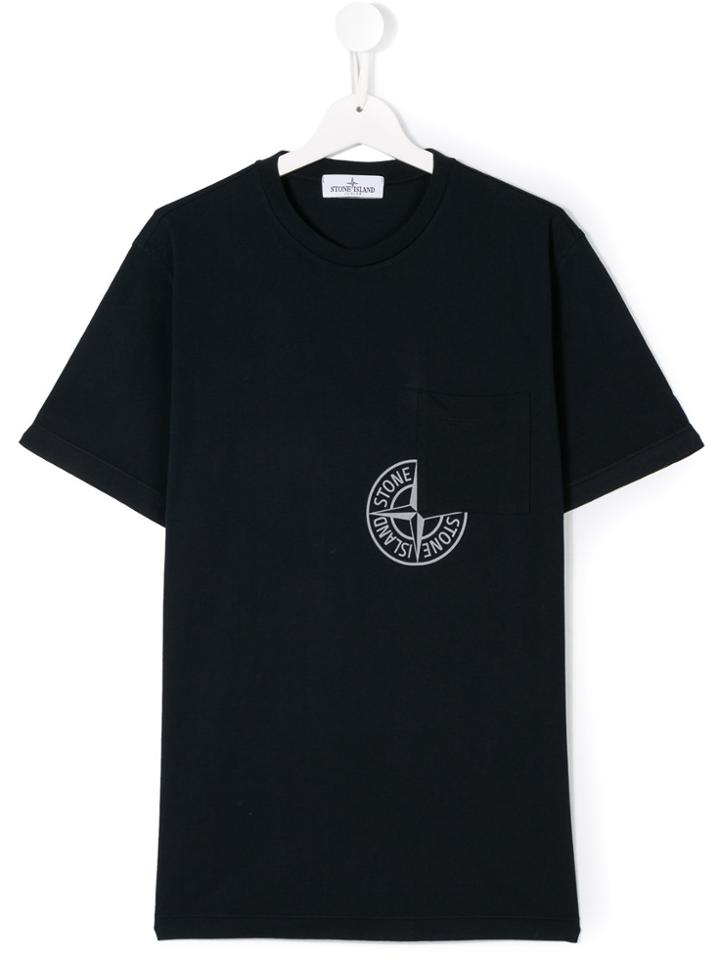 Stone Island Junior Chest Pocket T-shirt - Blue