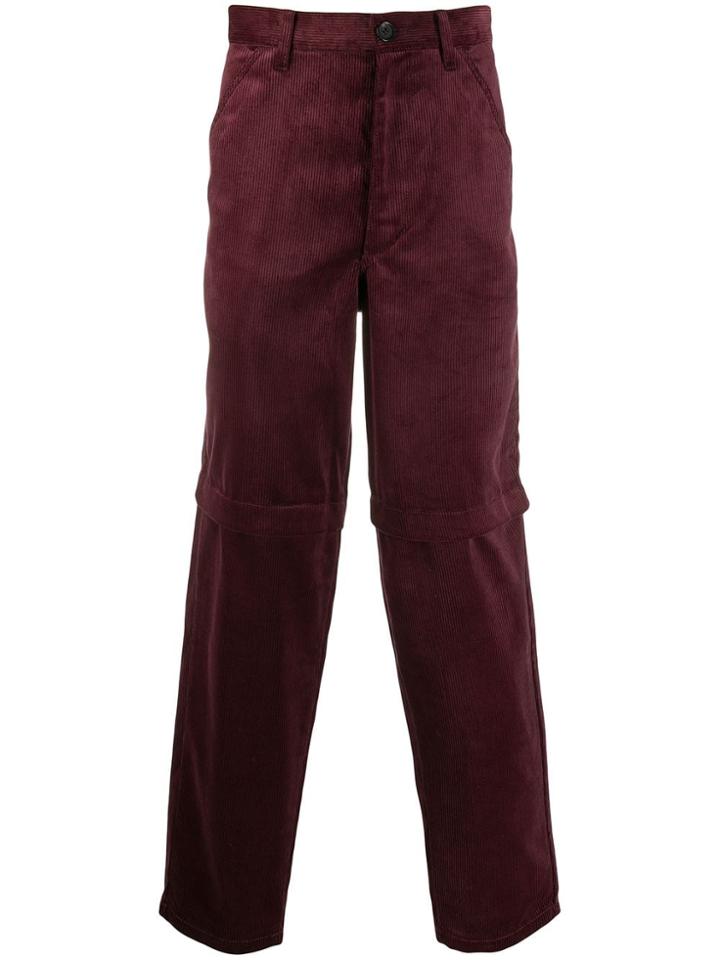Comme Des Garçons Shirt Slim Corduroy Trousers - Purple