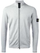 Stone Island Zipped Sweatshirt, Men's, Size: Large, Grey, Cotton