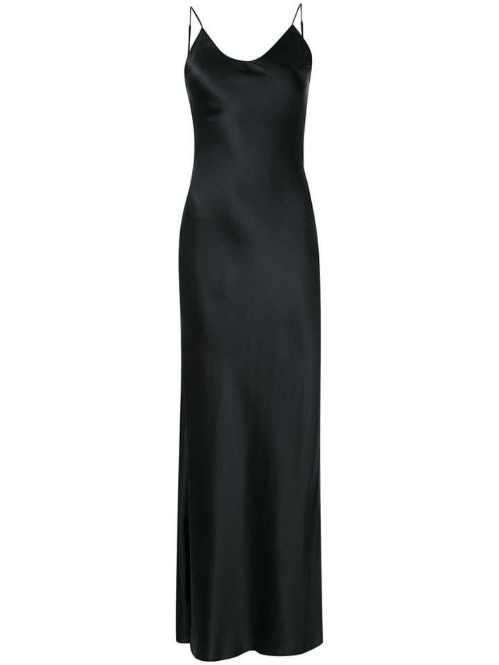 Theperfext Spaghetti Strap Evening Dress - Black