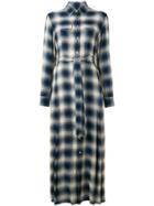 Polo Ralph Lauren Checked Maxi Shirt Dress - Blue