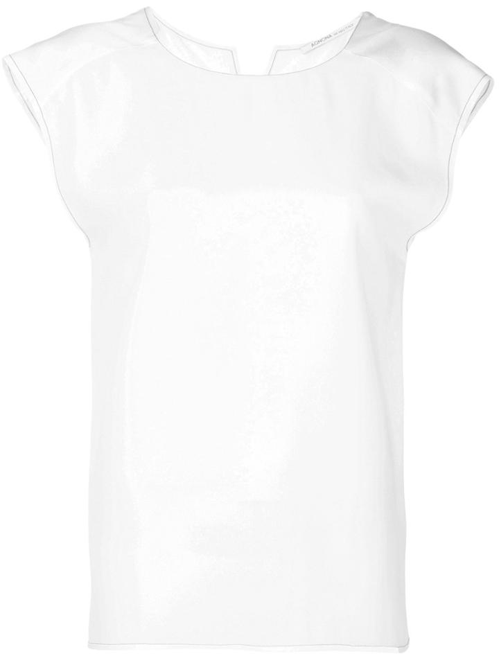 Agnona Classic Crew Neck Vest - White
