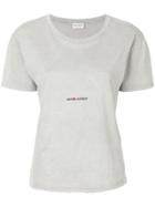 Saint Laurent Brand Stamped T-shirt - Grey
